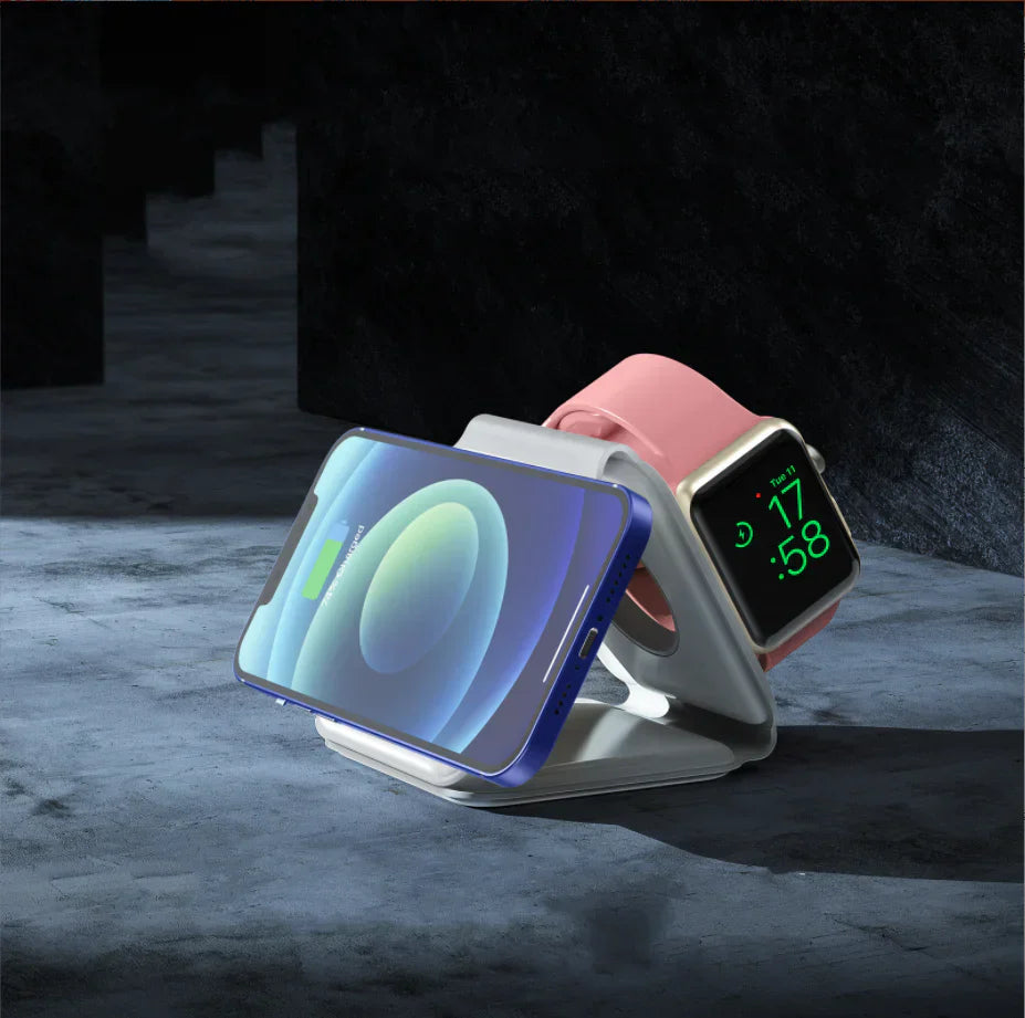 ChargeMate – estación de carga inalámbrica 3 en 1