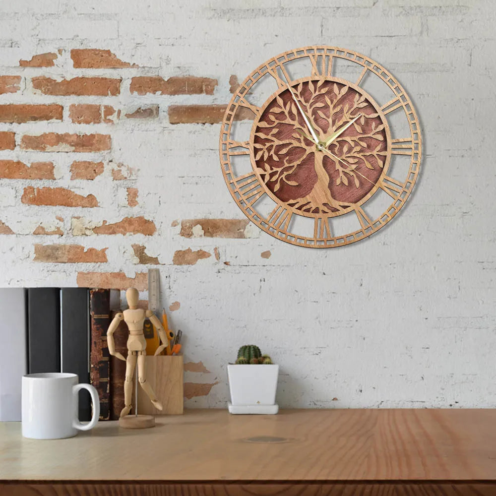 Everwood Zeitnehmer - Holz Wanduhr