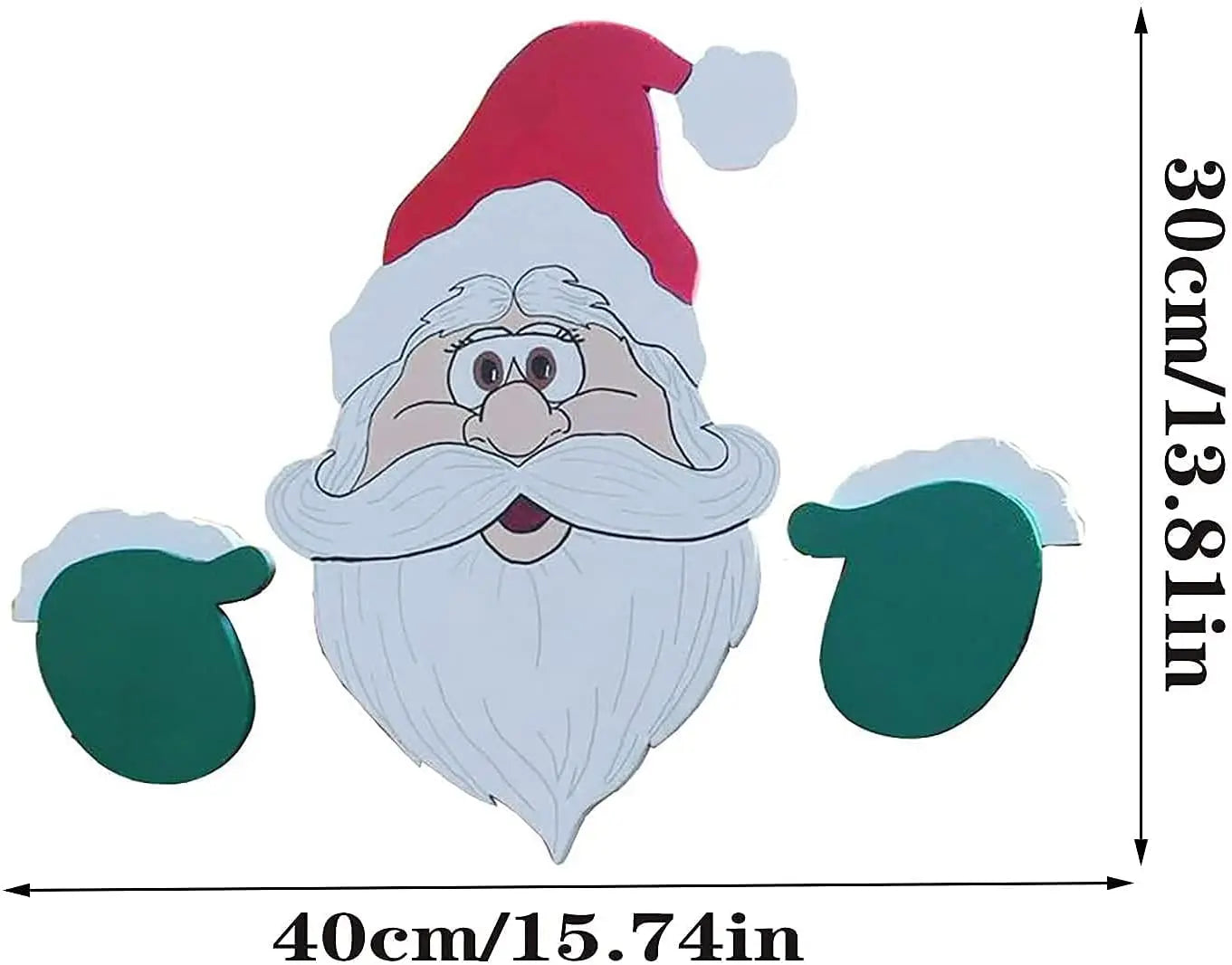 Decorazioni natalizie con i guardoni di Babbo Natale