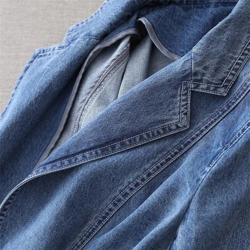 Helga - Schicker maßgeschneiderter Denimblazer