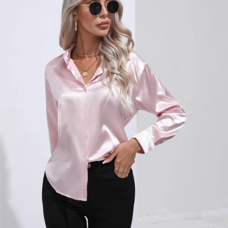 Esther - Elegante Bluse aus Satin