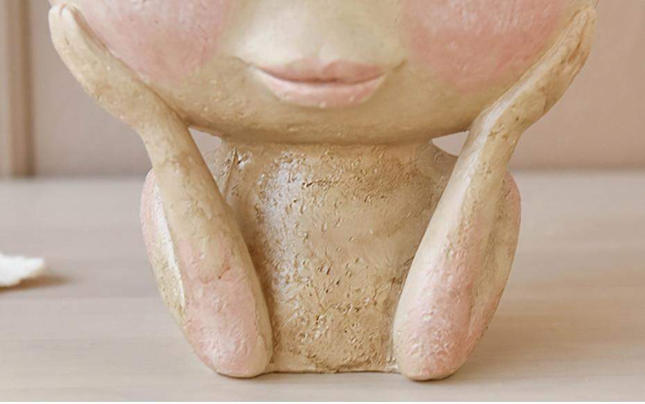 BloomCharm Künstlerischer Gesicht Pflanzgefäß – Stilvoller Dekorativer Blumentopf