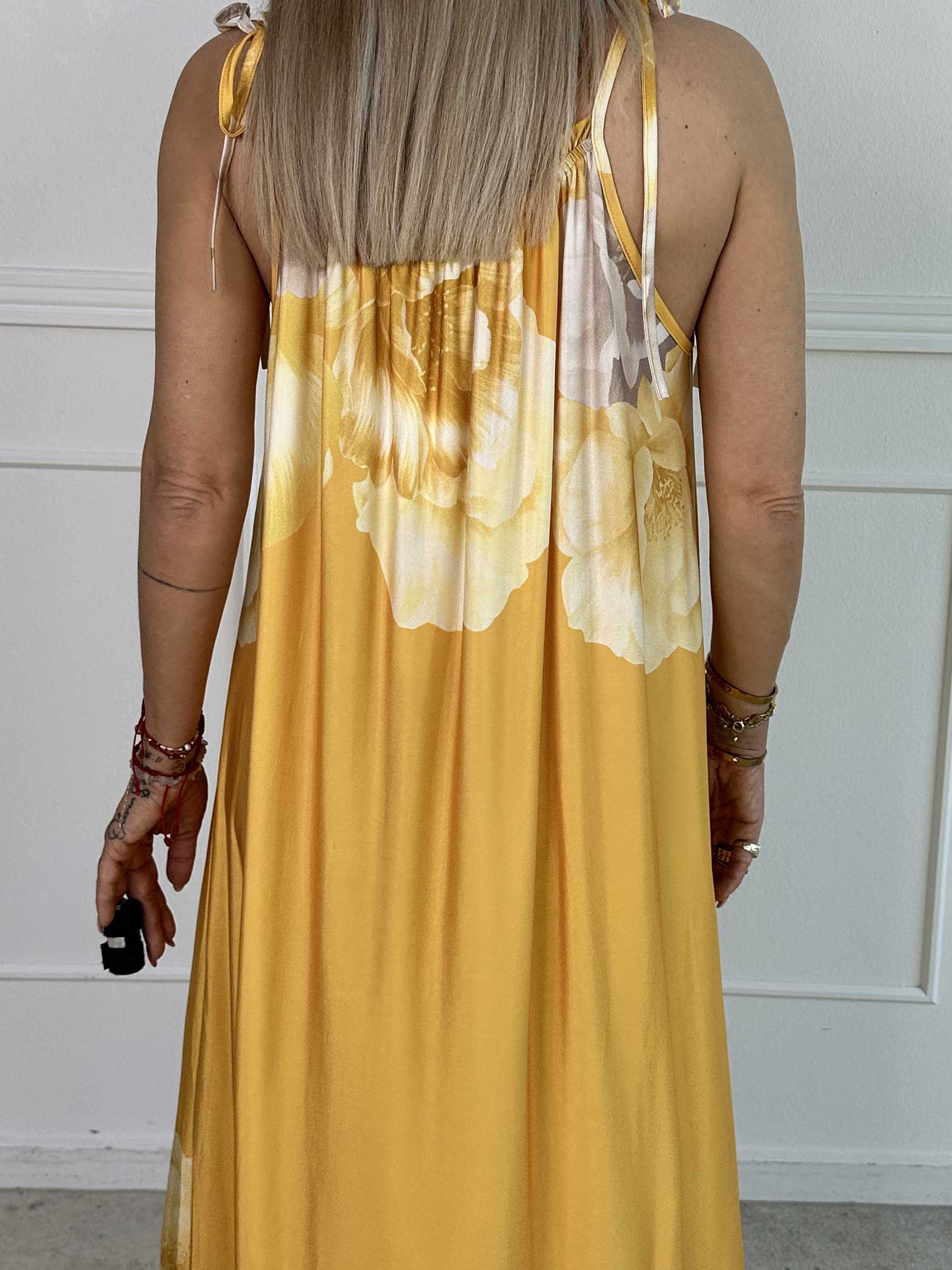 Alba – Sommerkleid mit elastischen Trägern und Blumenmuster