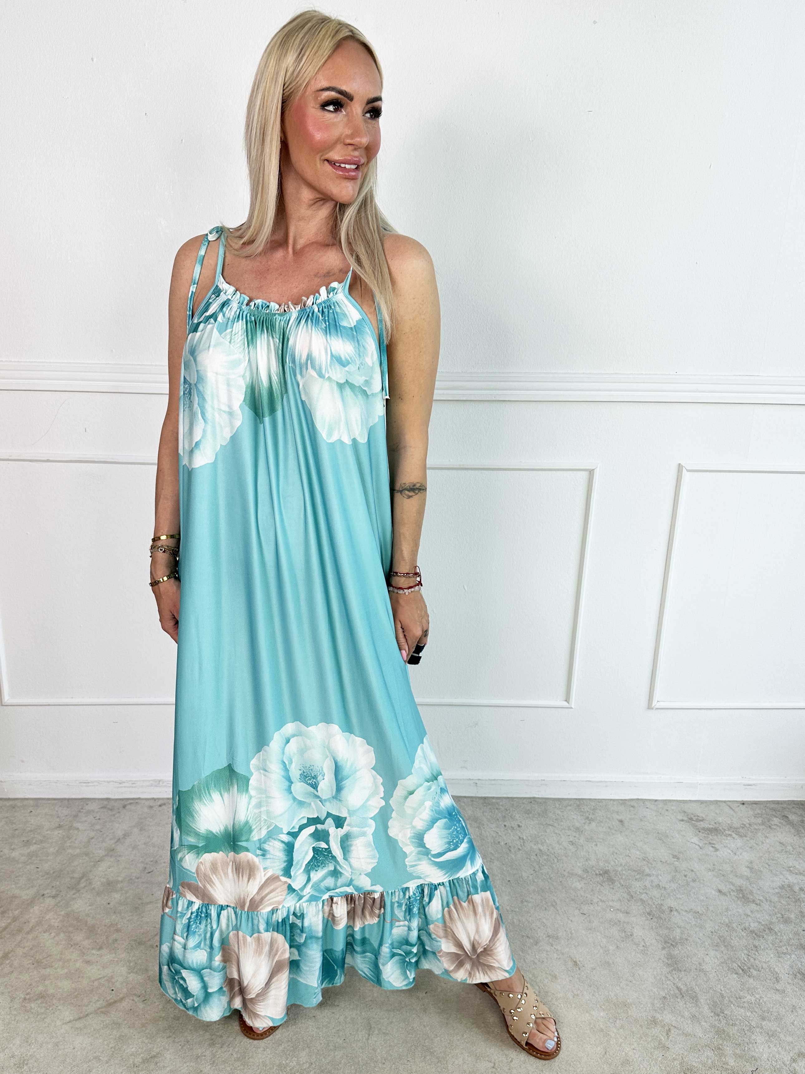 Alba – Sommerkleid mit elastischen Trägern und Blumenmuster