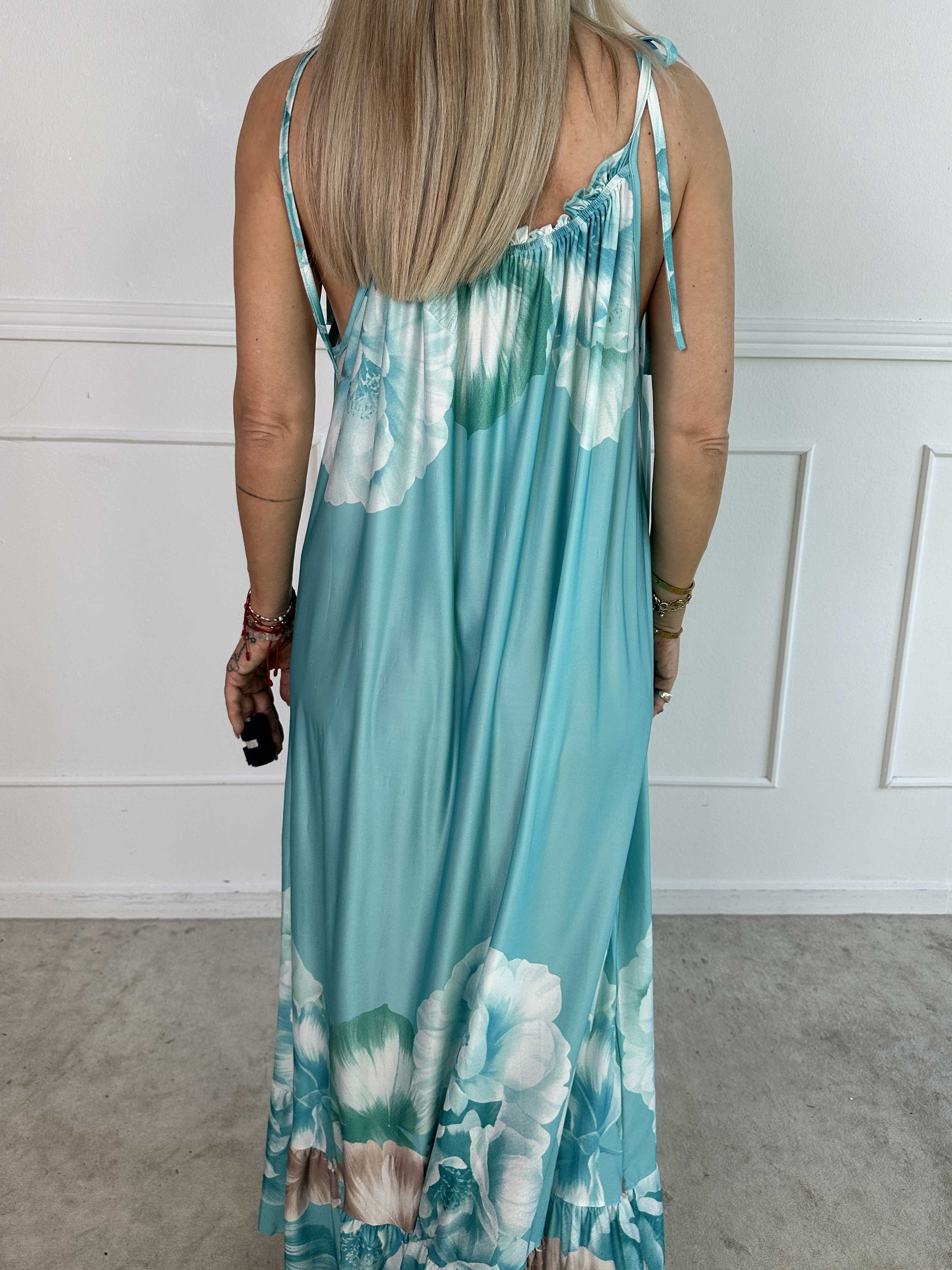 Alba – Sommerkleid mit elastischen Trägern und Blumenmuster