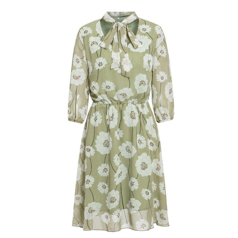 Iris - vestido floreado con lazo