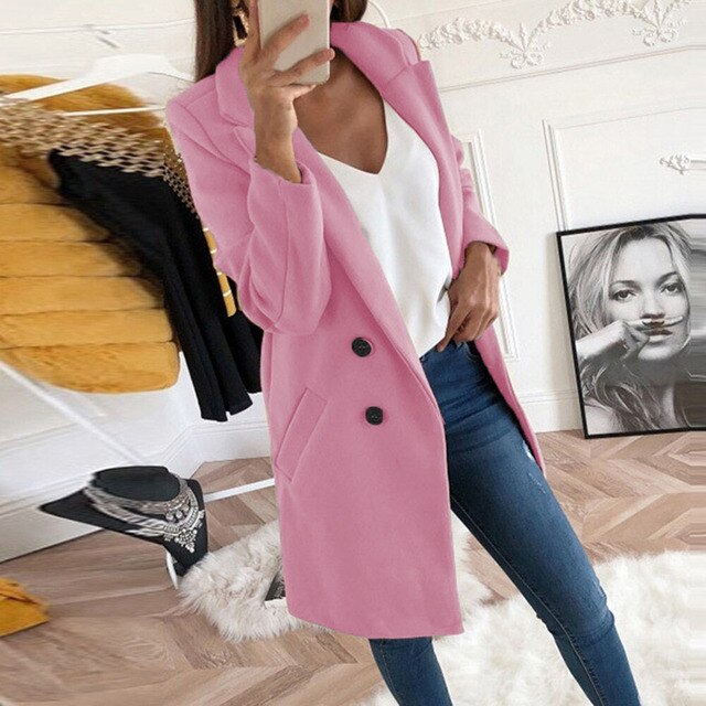 Isabella - Neuer langer Streetwear-Blazer aus Wolle