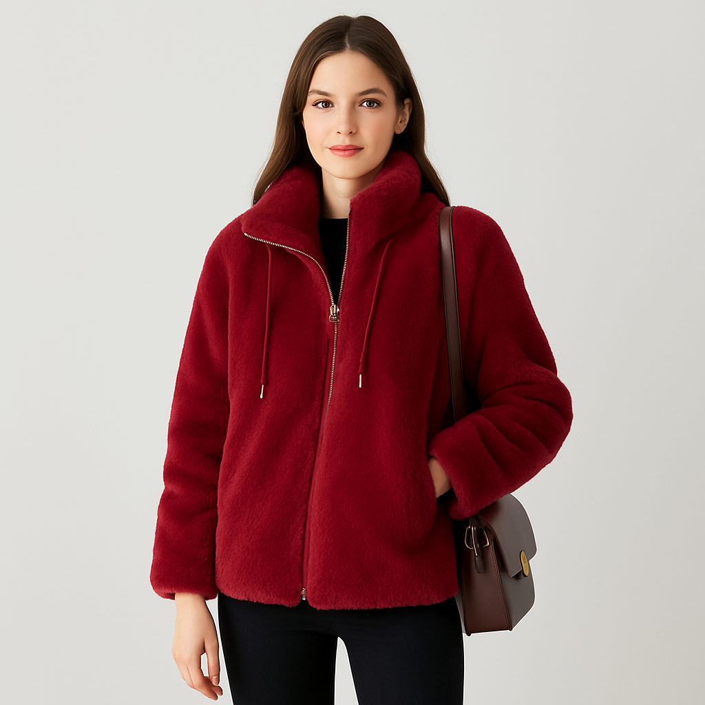 Jackie | Kuschelige, übergroße Teddy-Langjacke