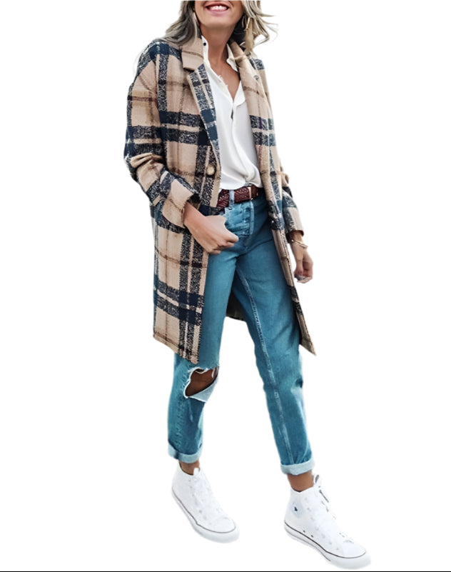 Gabriela - Langmantel mit Klassischem Schnitt für Frauen