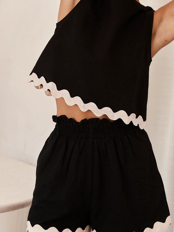 Karen - Ærmeløs top og shorts sæt