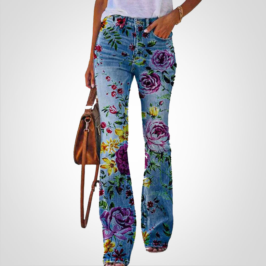 Laura | Jeans con motivo floreale