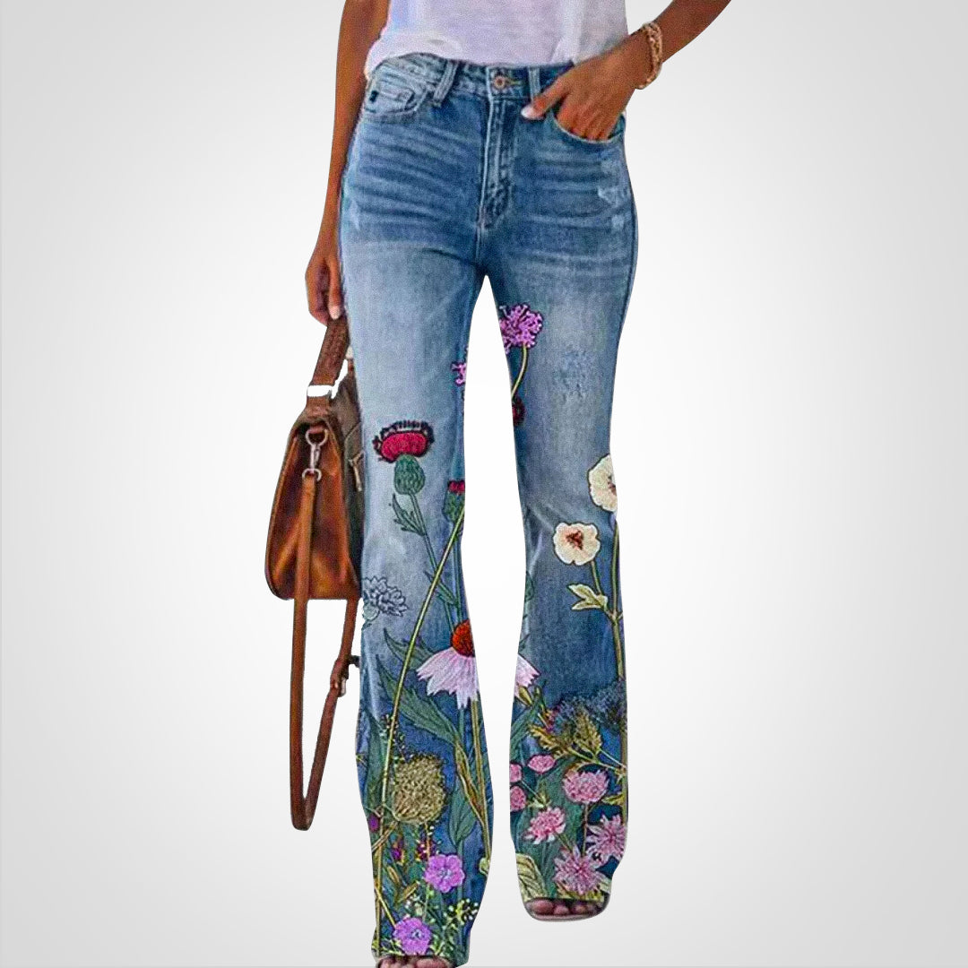 Laura | Jeans con motivo floreale