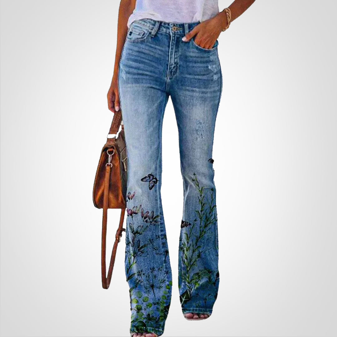 Laura | Jeans con motivo floreale