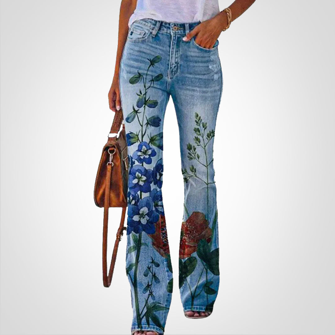 Laura | Jeans con motivo floreale