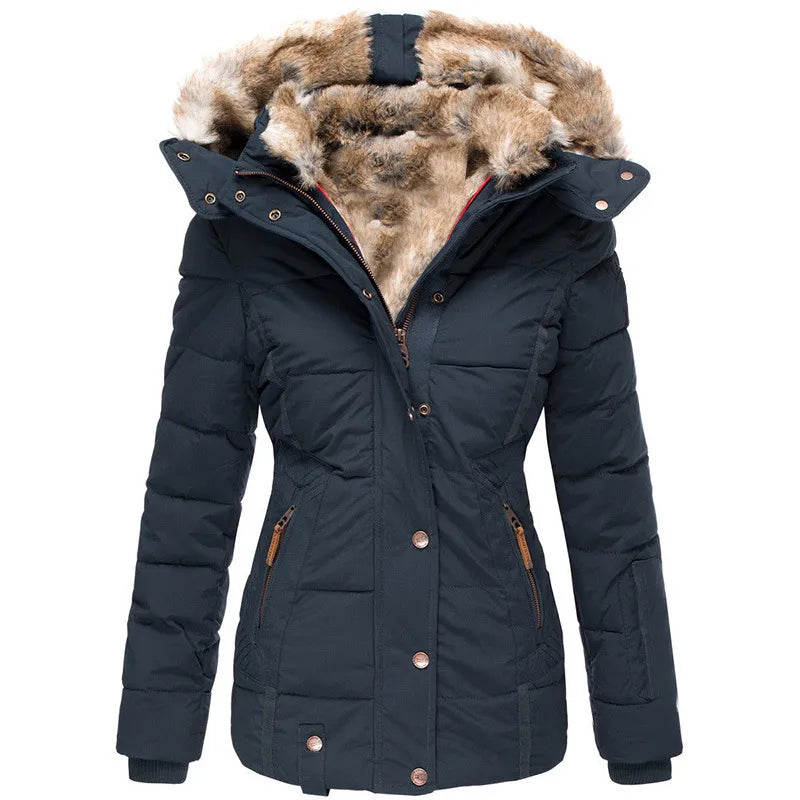 Lara - Chaqueta de invierno cómoda con forro de piel