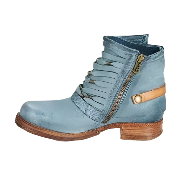 Isabelle - Stiefel mit Schnürung und Niedrigem Absatz im Zeitlosen Design