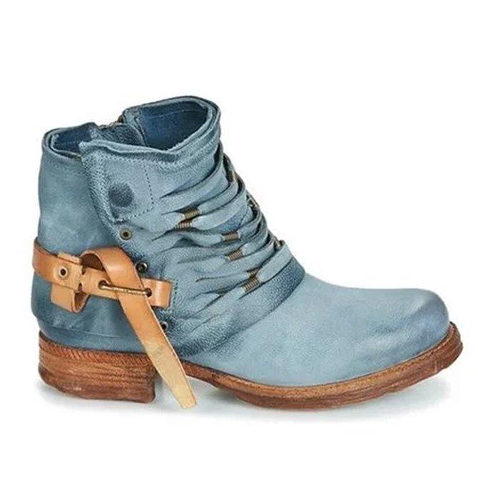 Isabelle - Stiefel mit Schnürung und Niedrigem Absatz im Zeitlosen Design