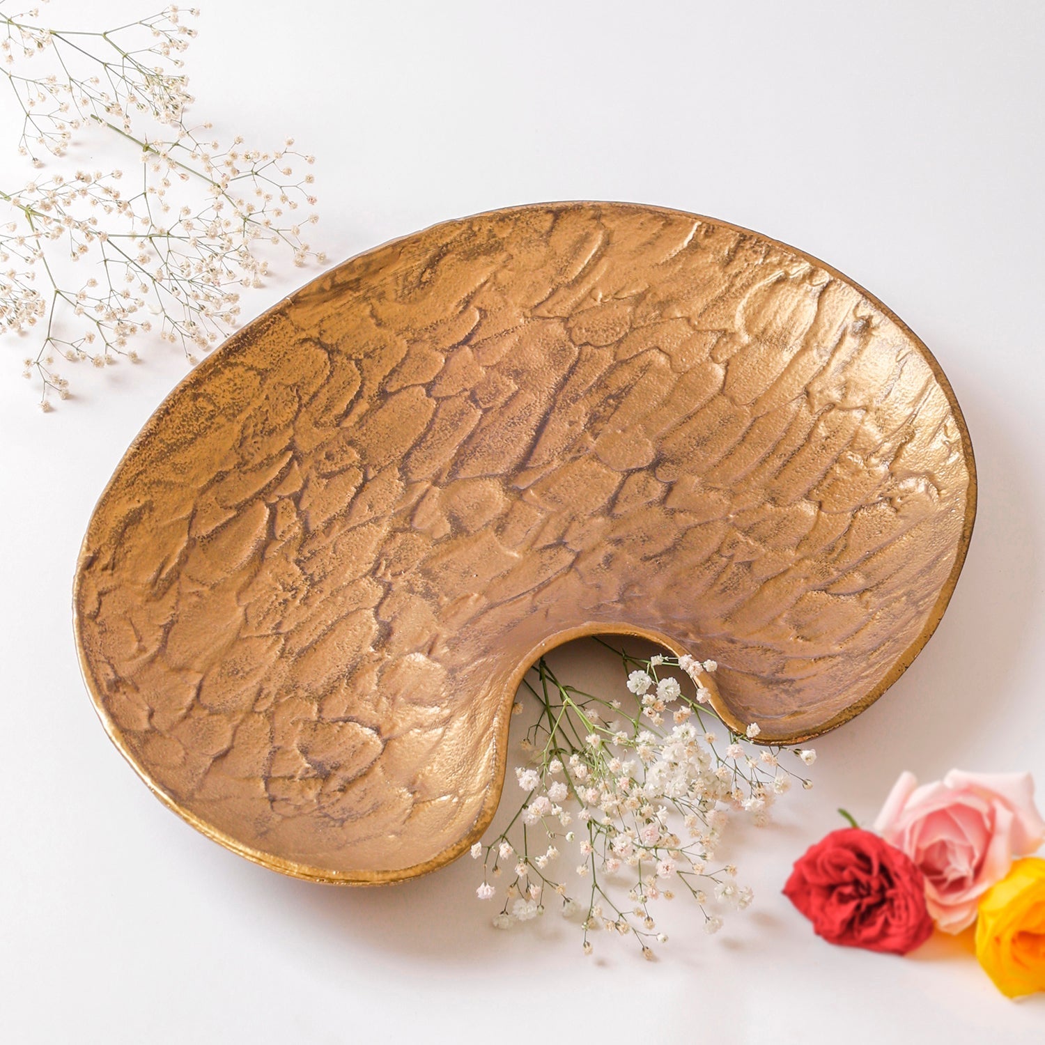 Caelora – Luxusdécorative Ablage mit Goldtextur