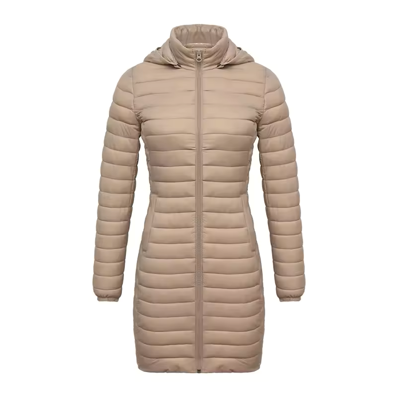 Maja - Ultralet, lang og varm parkajakke med hætte