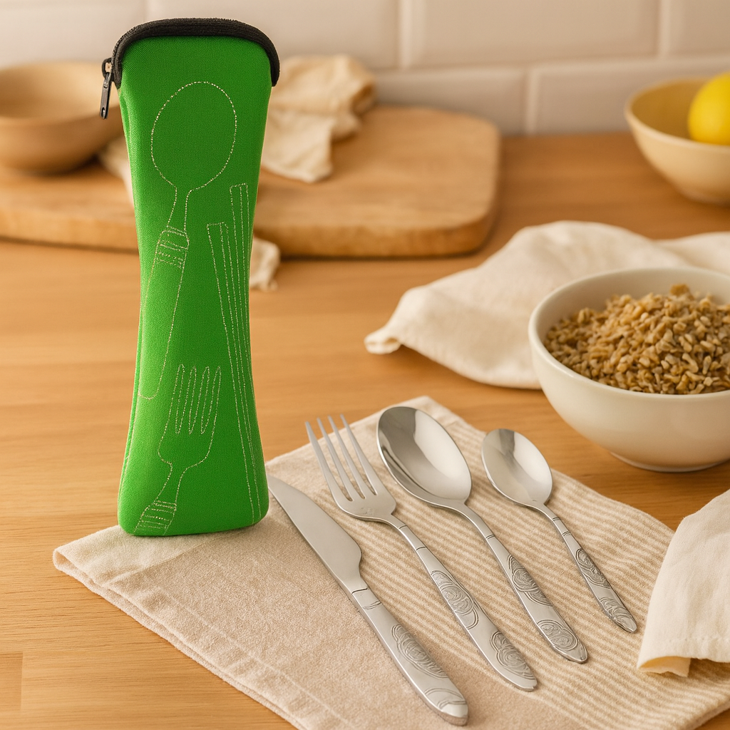 Mentora | Juego de cubiertos vintage de 4 piezas de acero inoxidable