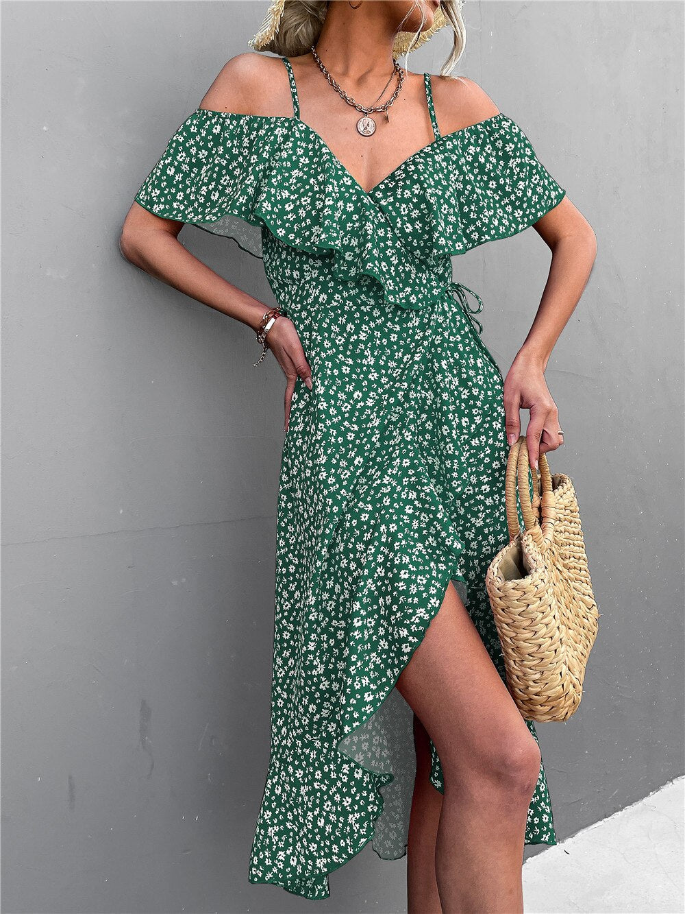 Millea - Vestido midi verde