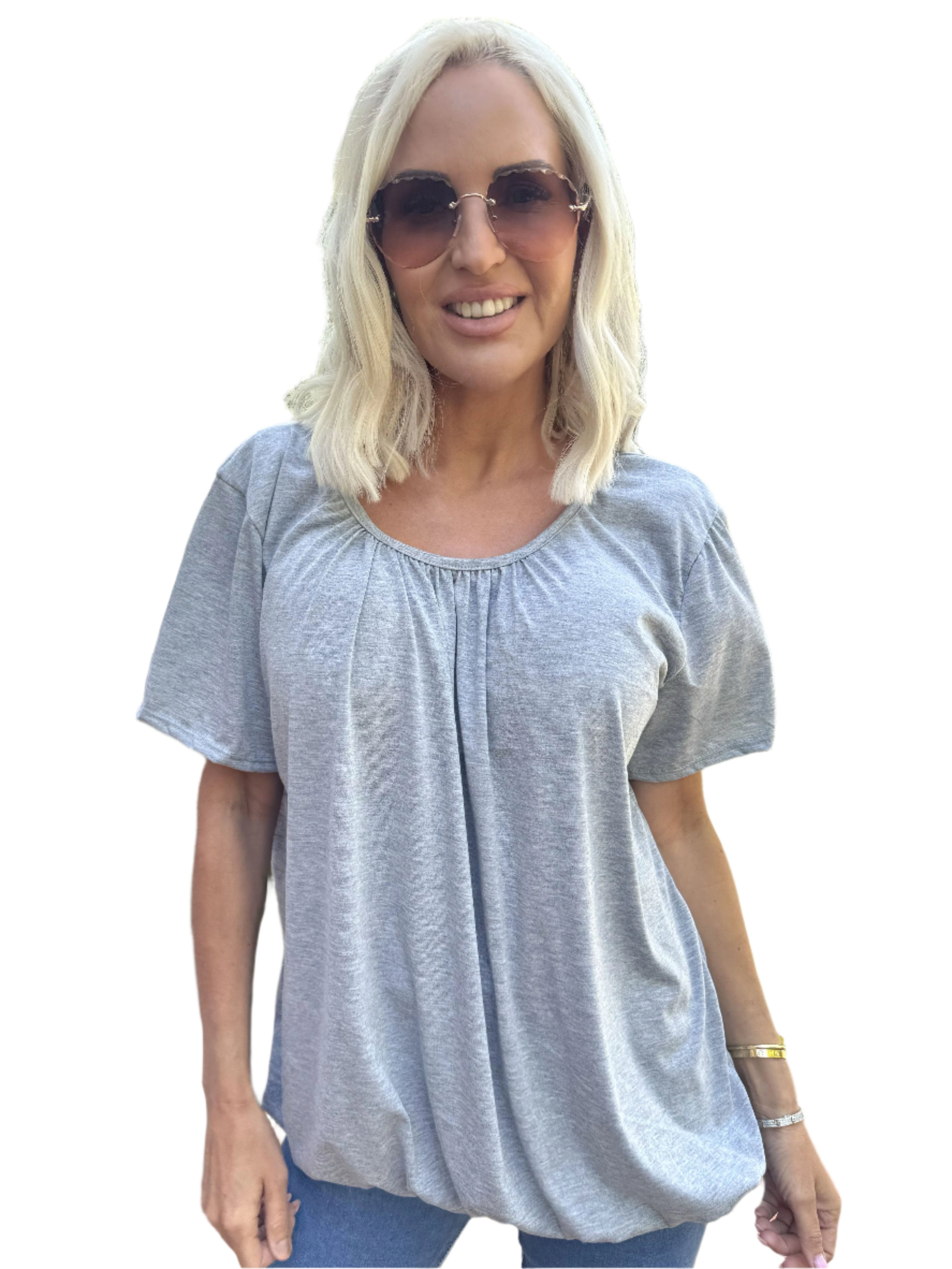 Amalie - Blusa elegante con banda elástica