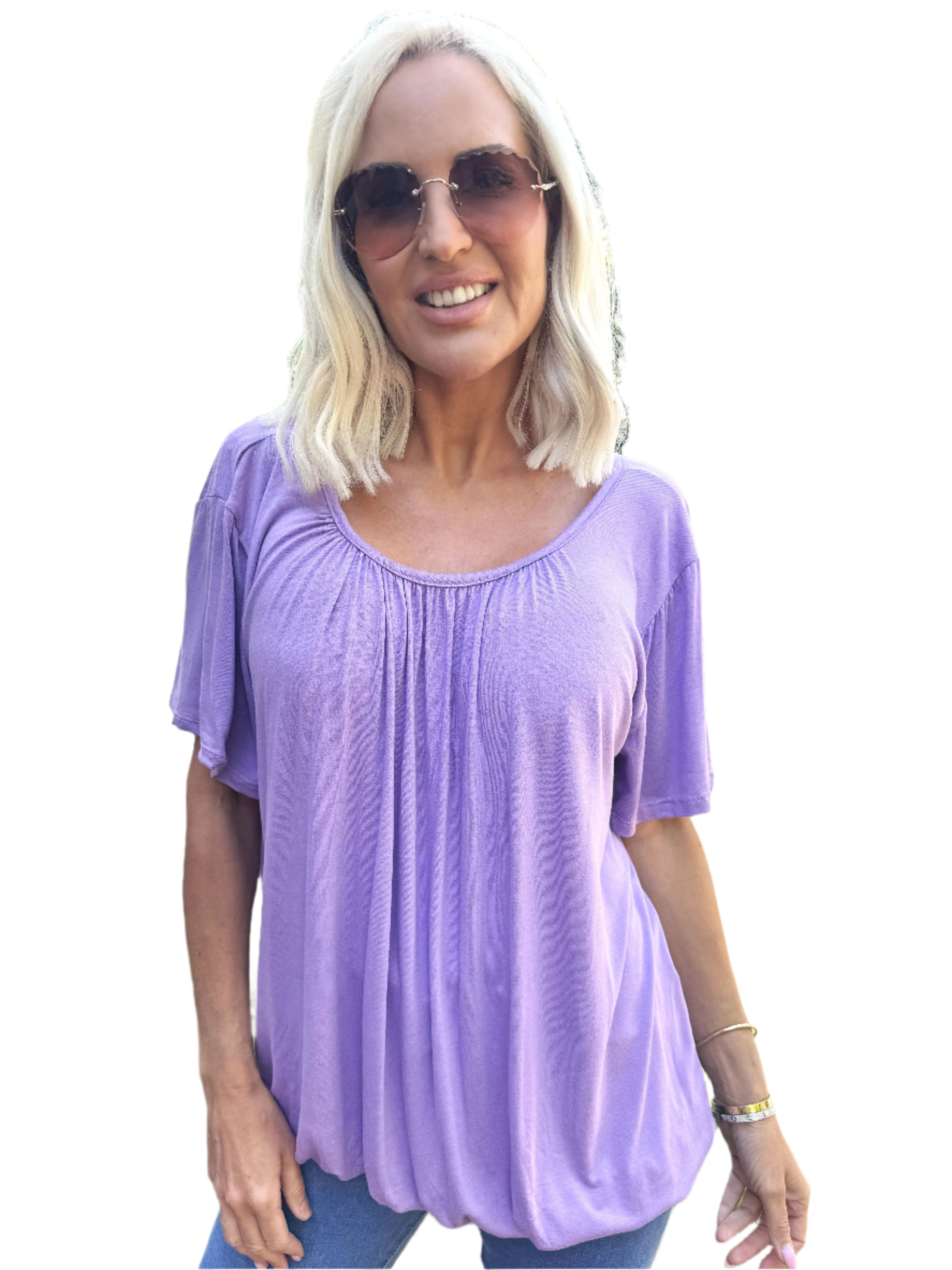 Amalie - Blusa elegante con banda elástica