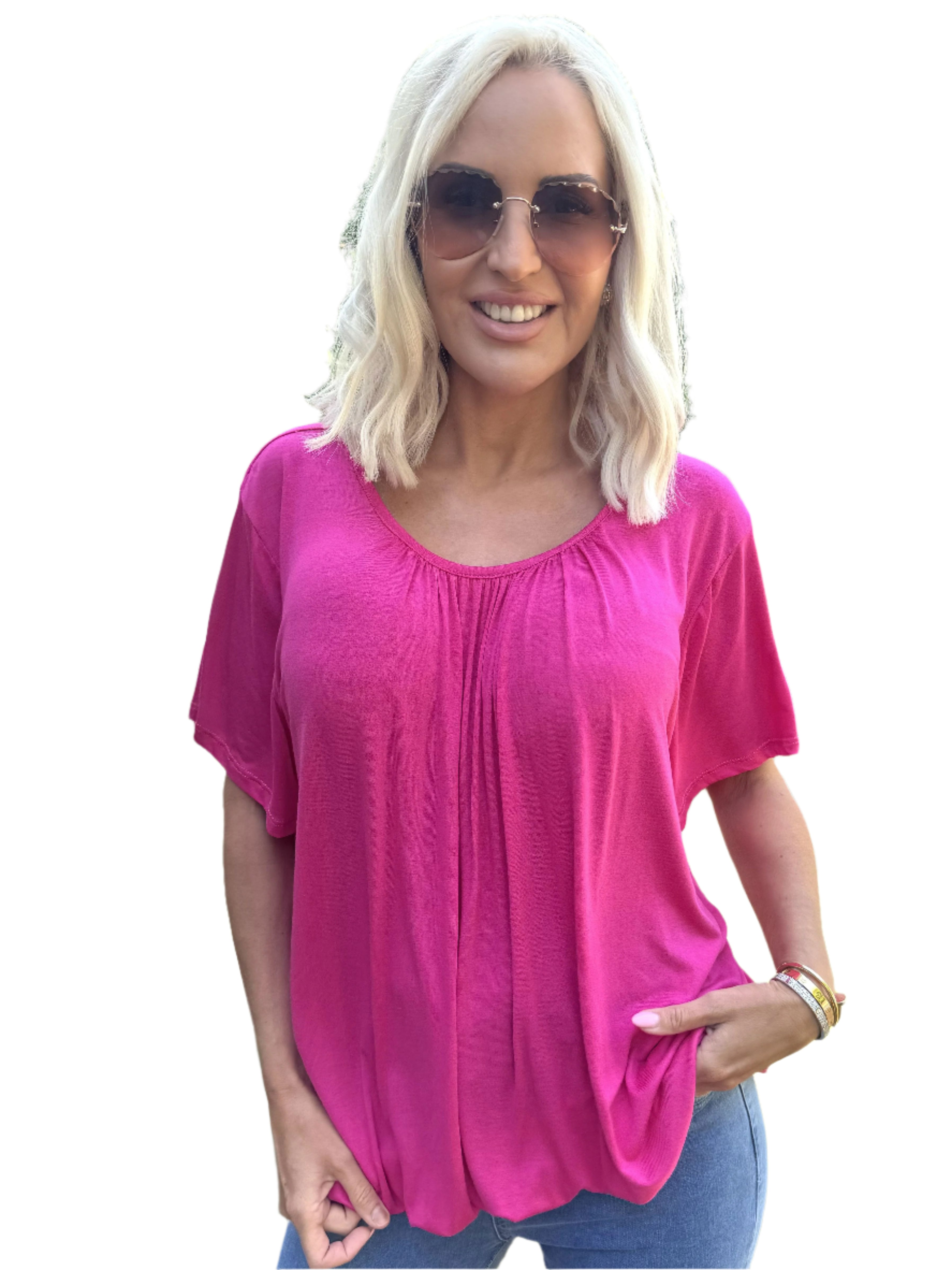 Amalie - Blusa elegante con banda elástica