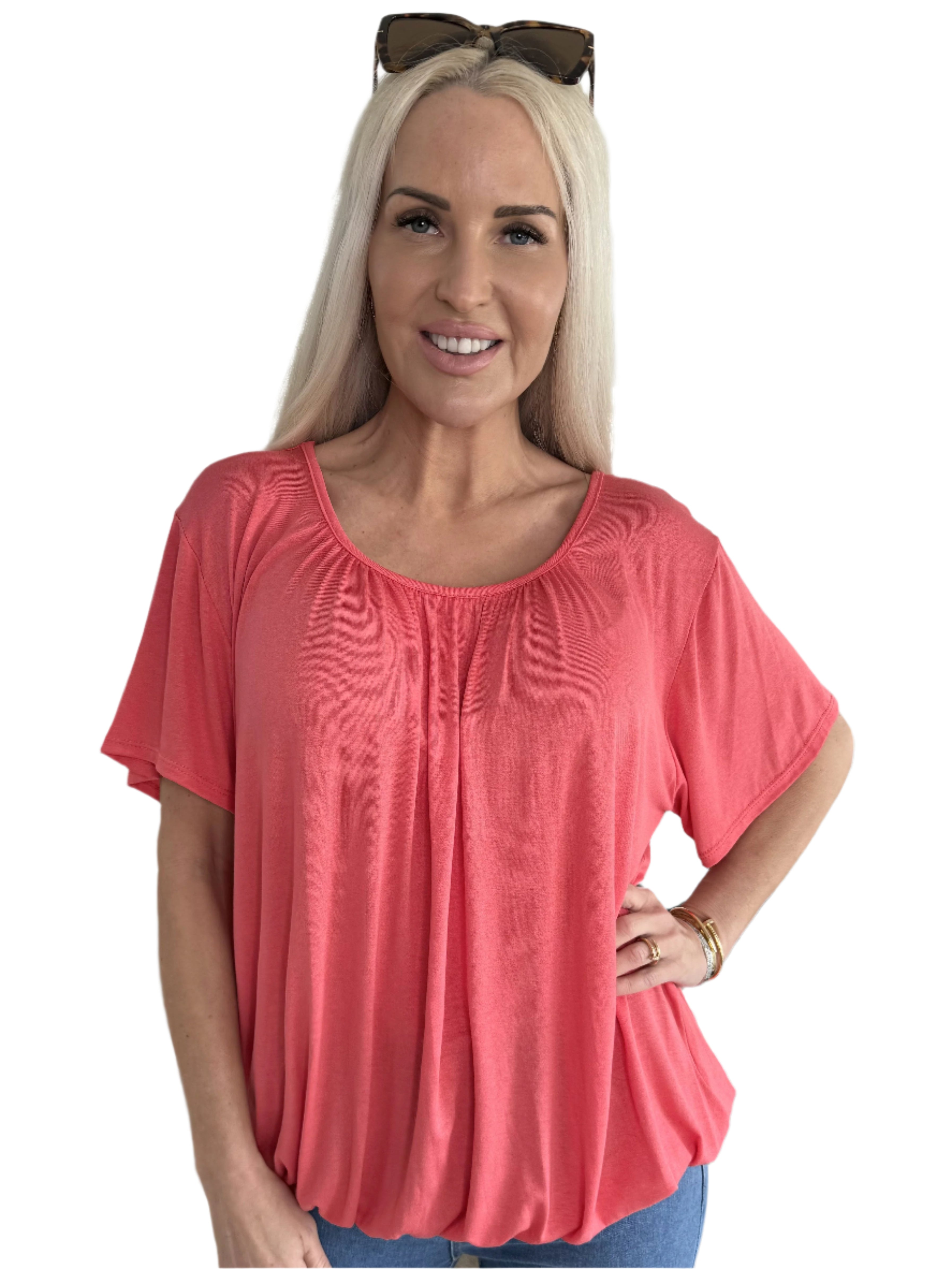 Amalie - Blusa elegante con banda elástica