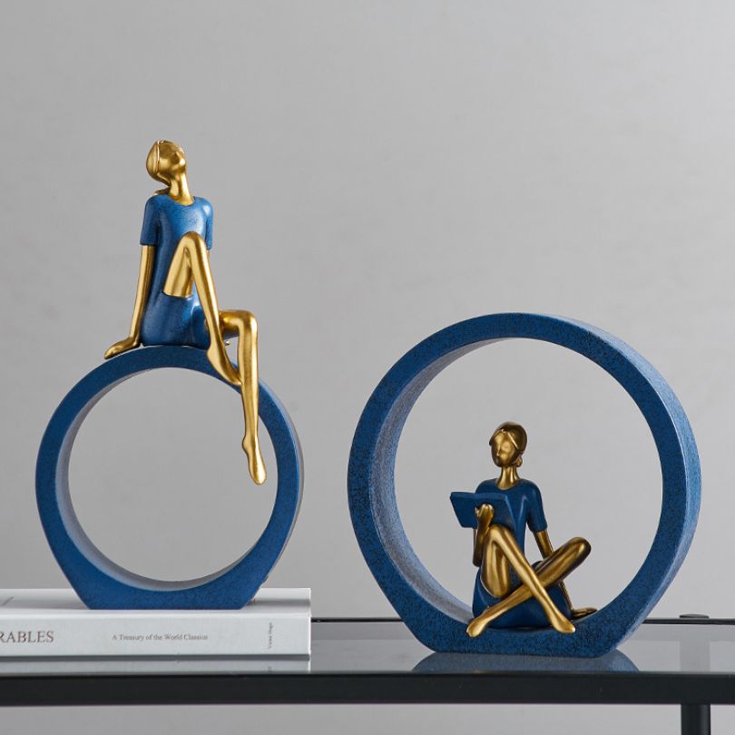 Moderne Abstrakte Frauenskulptur | Künstlerische Wohn- und Bürodekoration