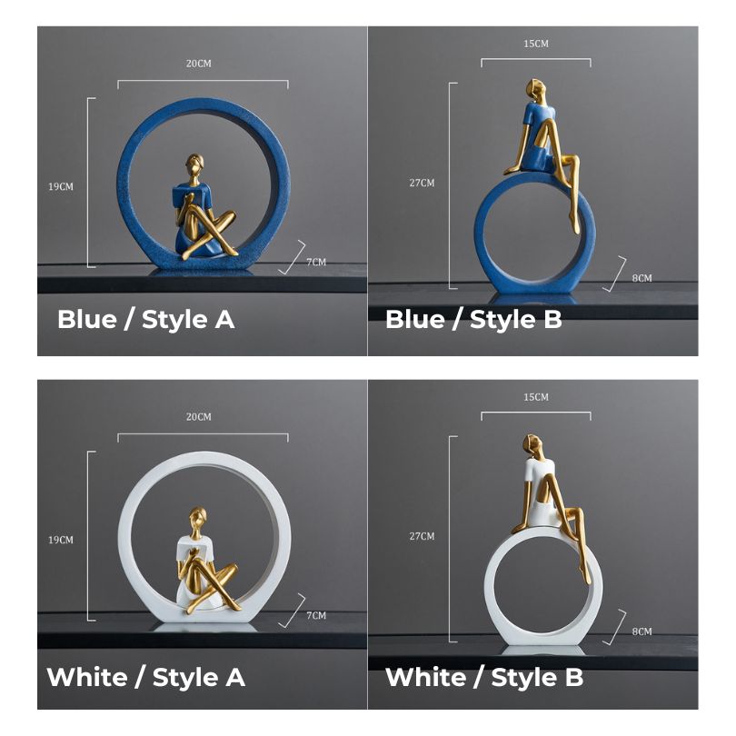 Moderne Abstrakte Frauenskulptur | Künstlerische Wohn- und Bürodekoration