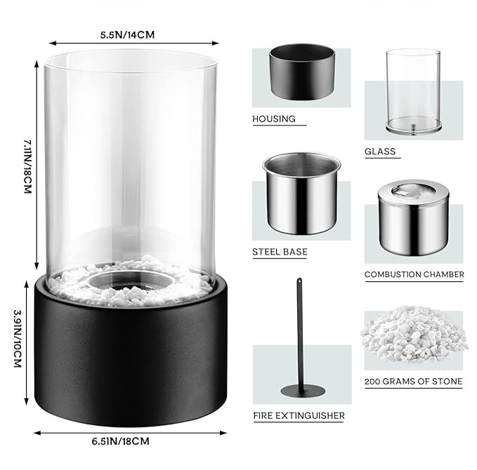 GlowFlame – Elegant Tisch-Bioethanol-Kamin