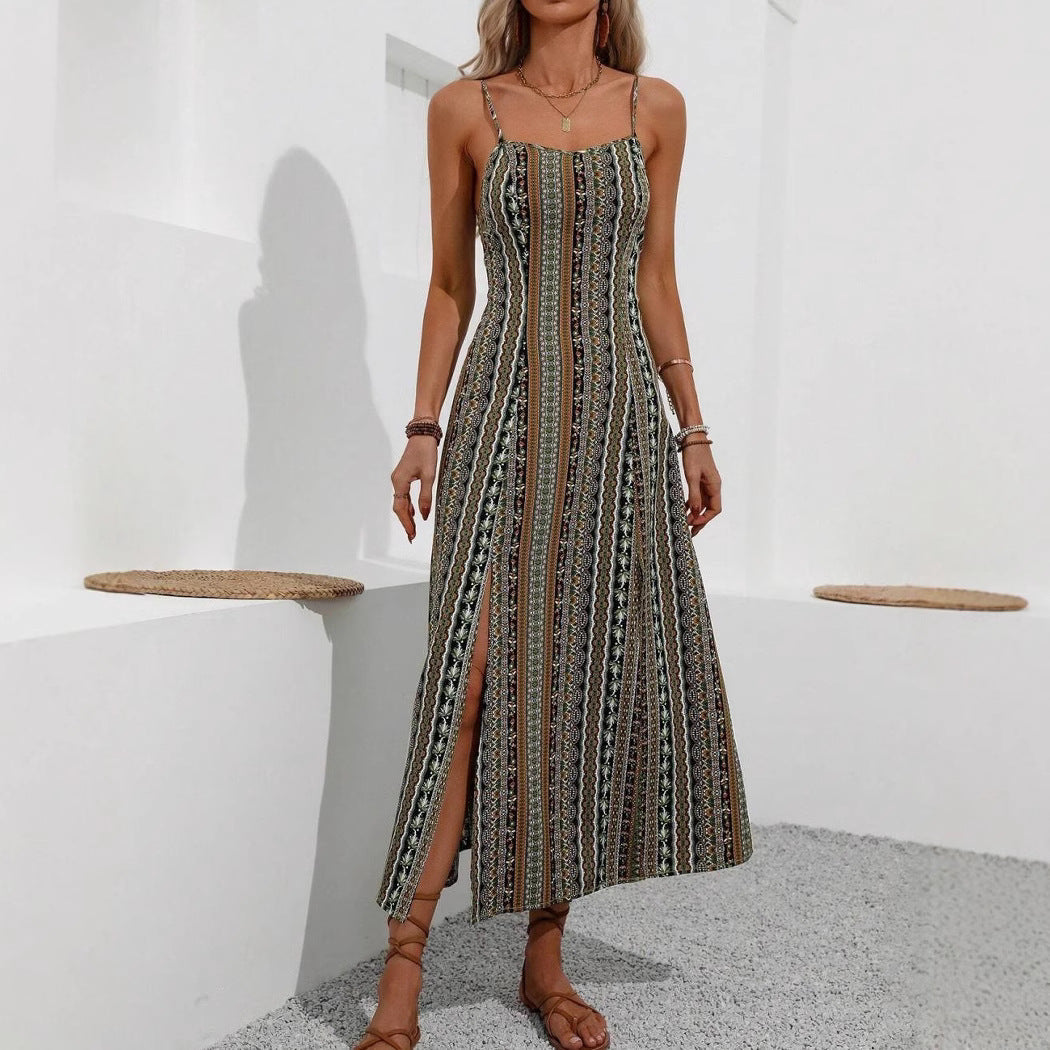 Rennee - Vestido de rayas con correa ajustable