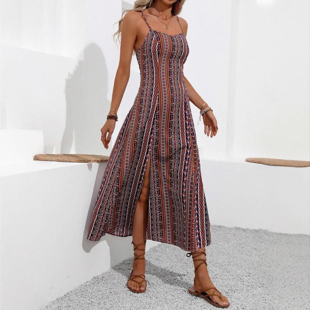 Rennee - Strapback gestreiftes Kleid