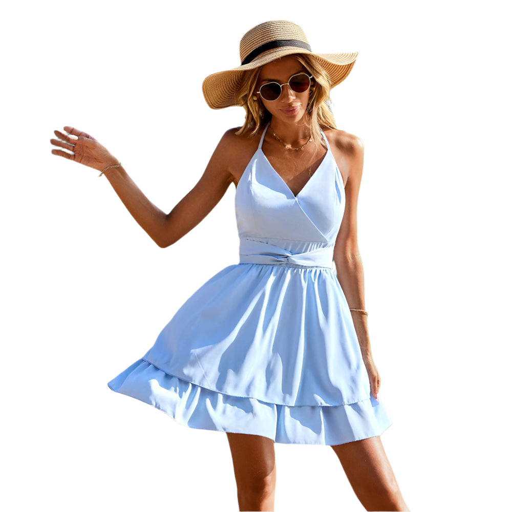 Essa - Sommerkleid mit Neckholder und Volantdetails
