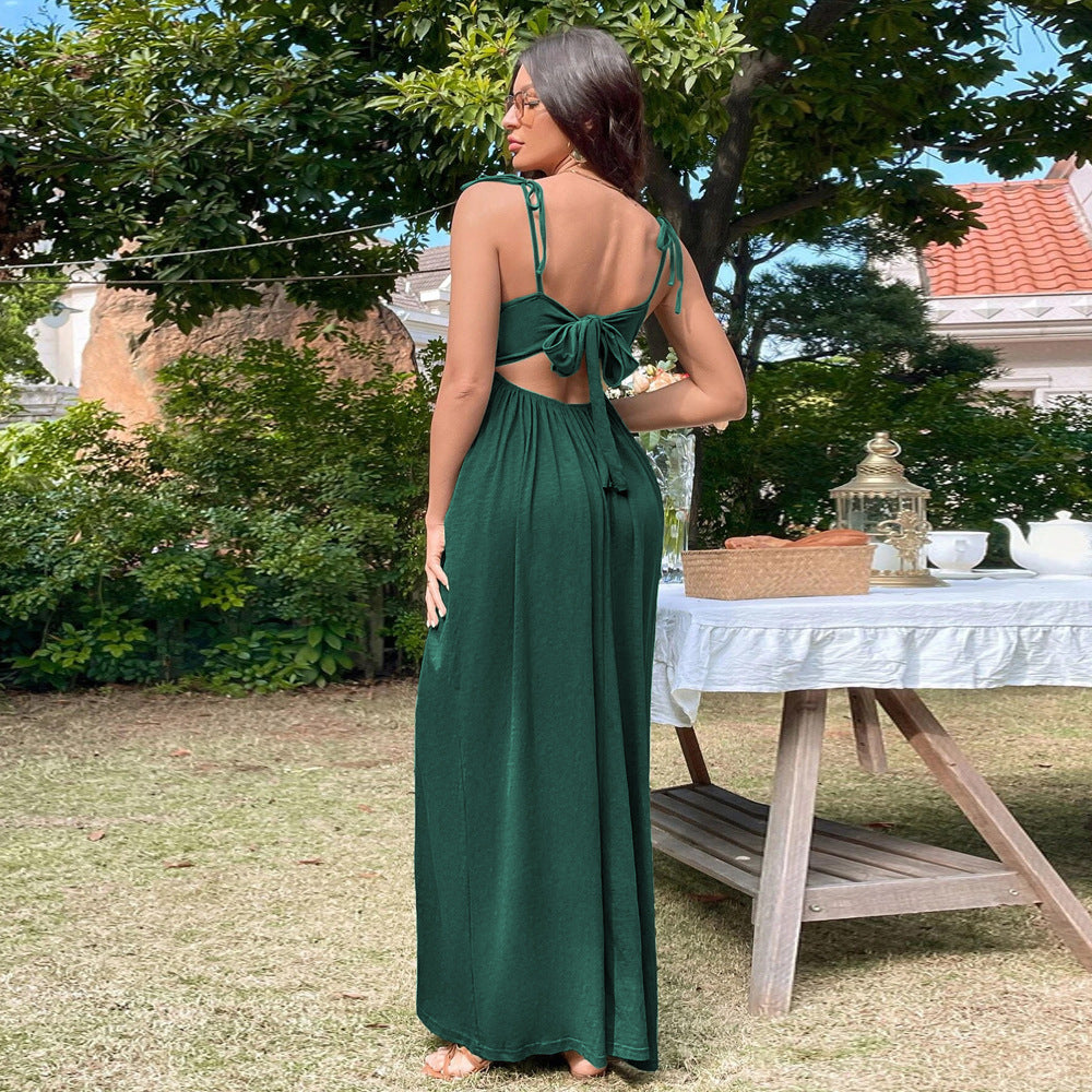 Kendall - A-Linie Kleid mit Spaghettiträgern und Taillierung