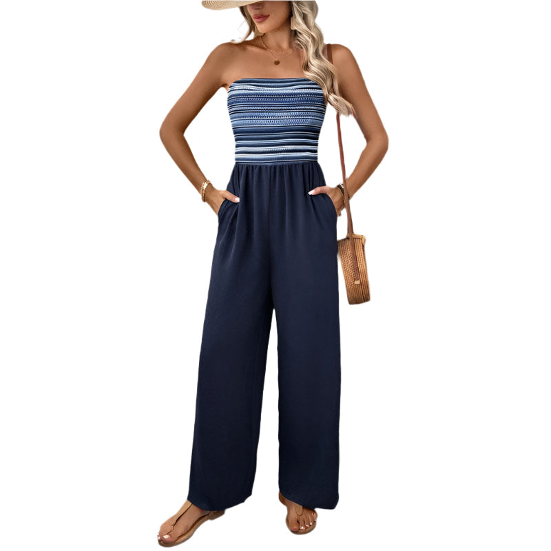 Belinda - Bandeau-Jumpsuit mit breiten Beinen