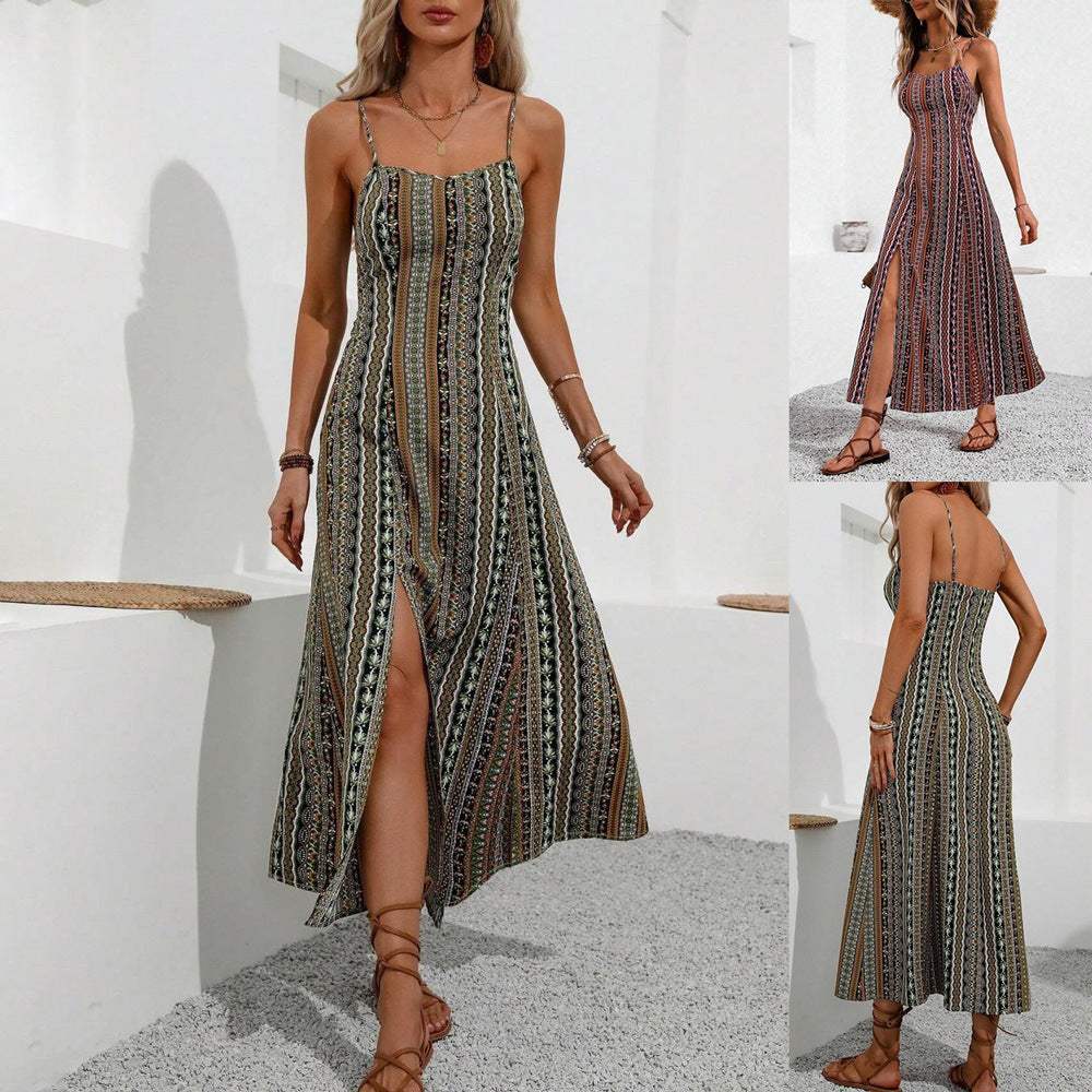 Rennee - Vestido de rayas con correa ajustable