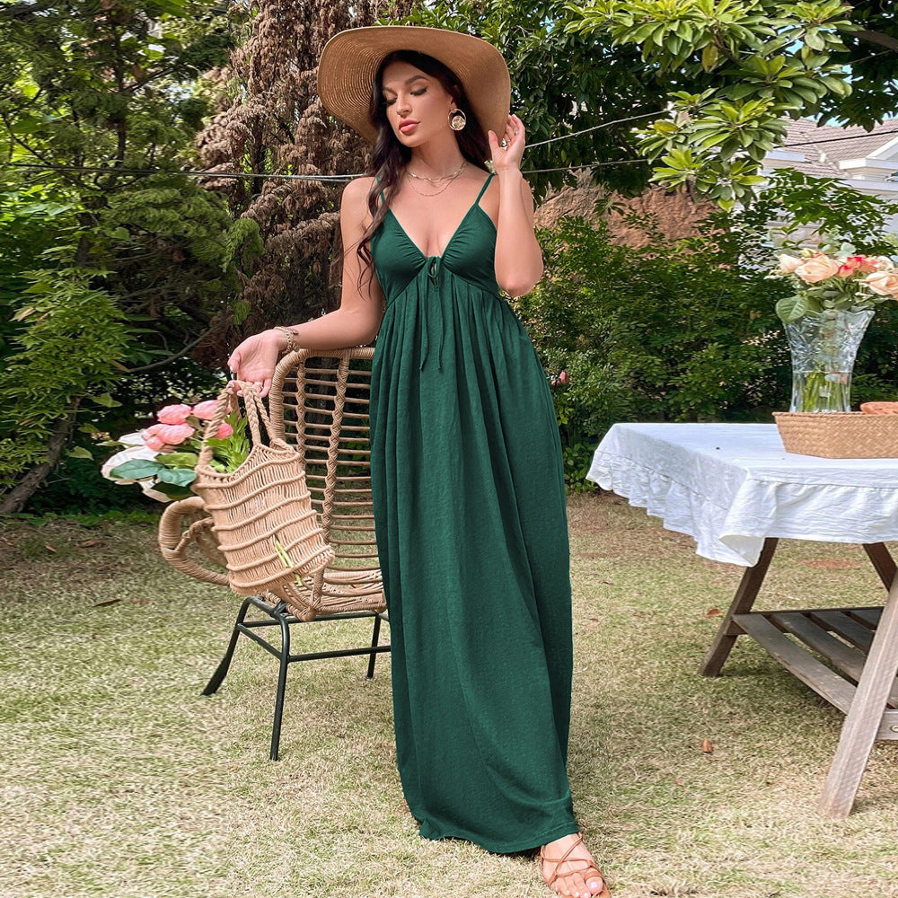 Kendall - A-Linie Kleid mit Spaghettiträgern und Taillierung