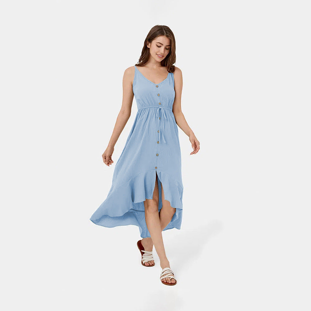 Cienne - Lange Kleid mit schlank machendem gewebten Riemen