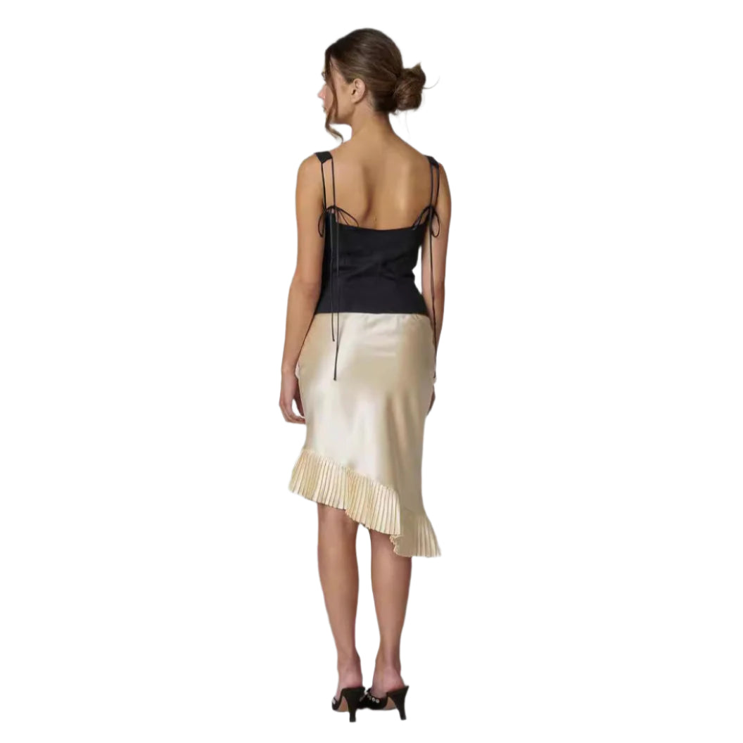 Johanne - Top a punta sofisticato senza maniche