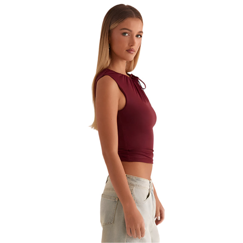 Freya - Volantes y nudos en los hombros