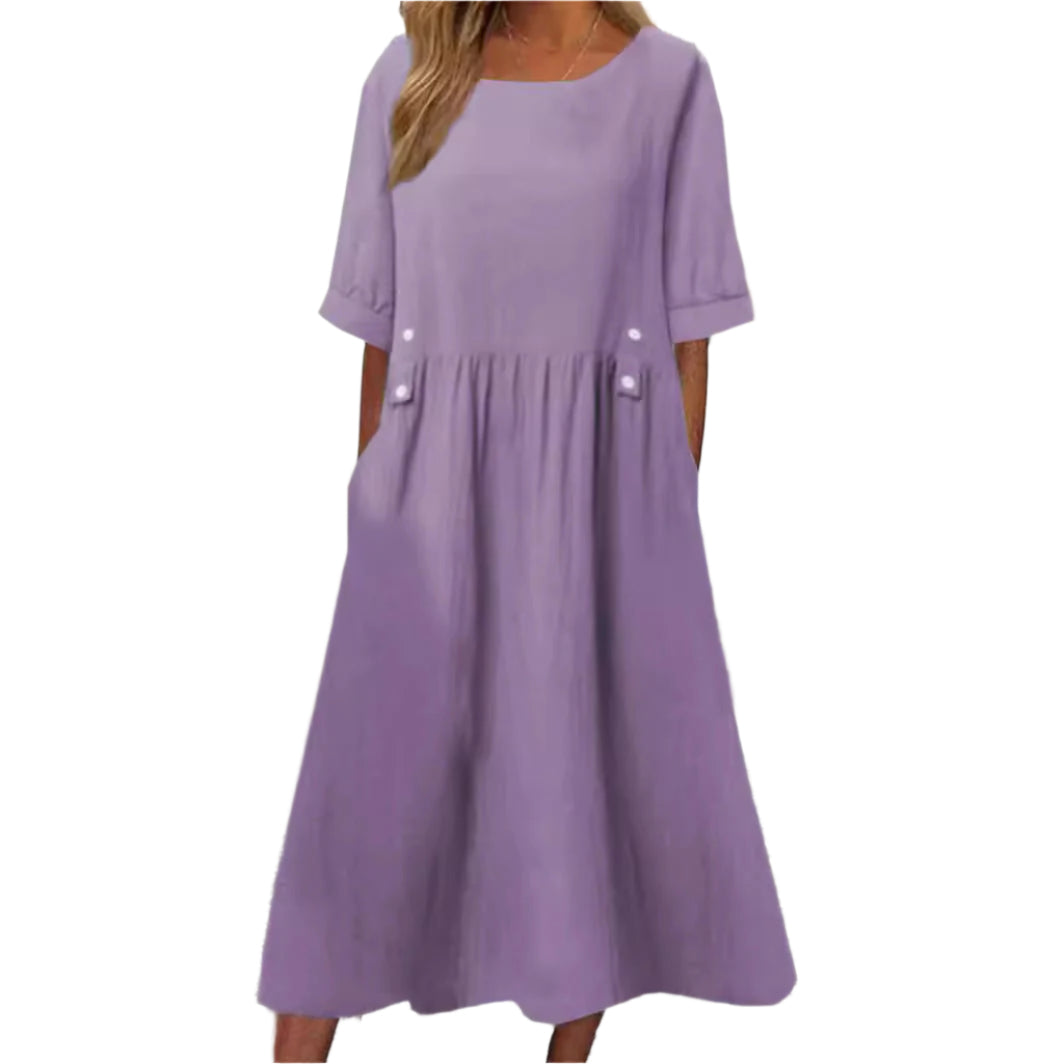 Teresa - Lässiges Midi-Kleid für Alltagskomfort und Stil