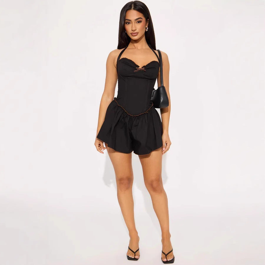 Kaylee - traje de baño con sofisticado look de corsé y falda amplia