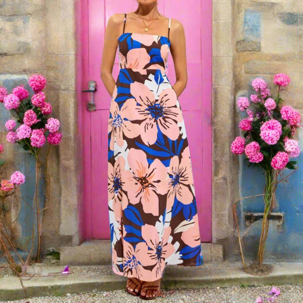 Marlyn - Elegante vestido bohemio con estampado