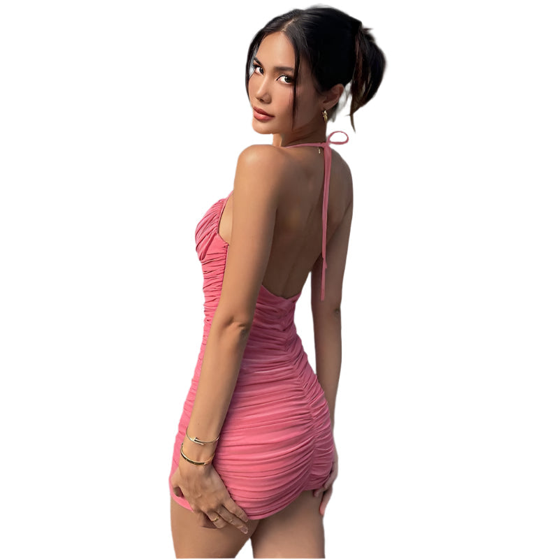 Grace - Vestido corto ceñido con volantes