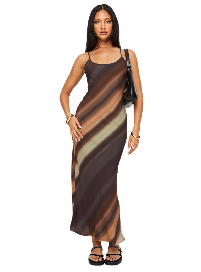 Natalia - Vestido largo elegante con degradado de color