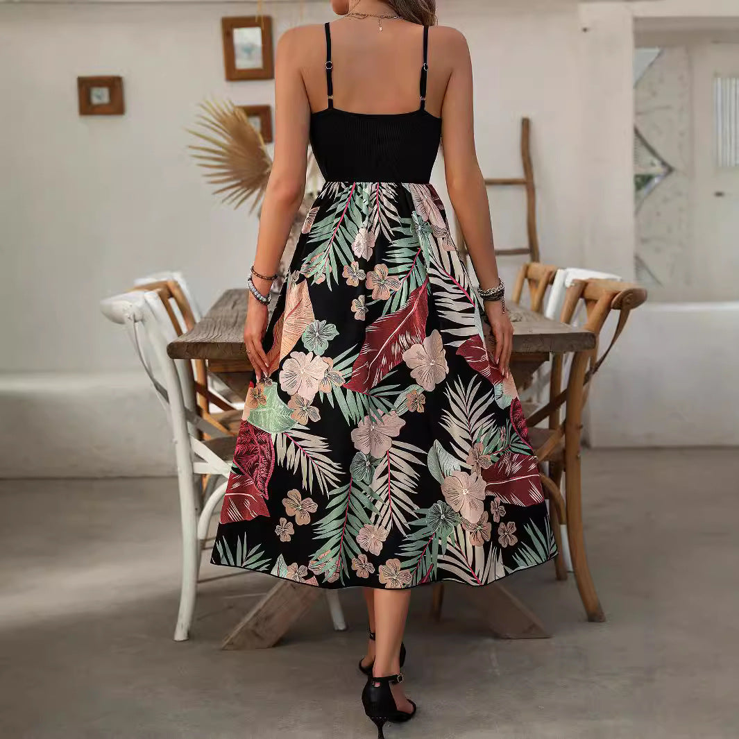 Olivia - Sommerbedrucktes Slinky-Kleid