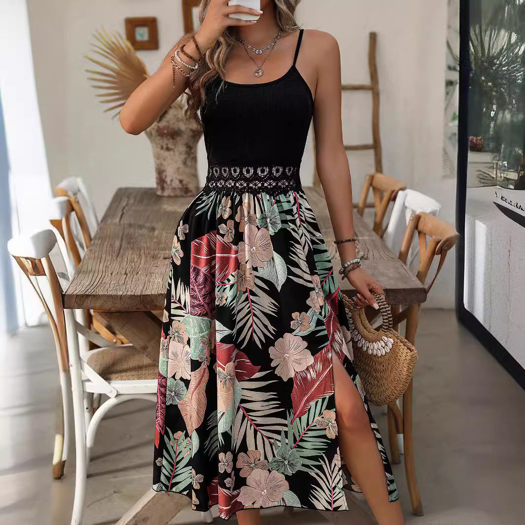 Olivia - Vestido Slinky estampado de verano