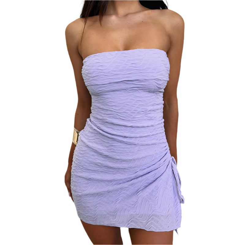 Nova - Vestido corto con dobladillo asimétrico